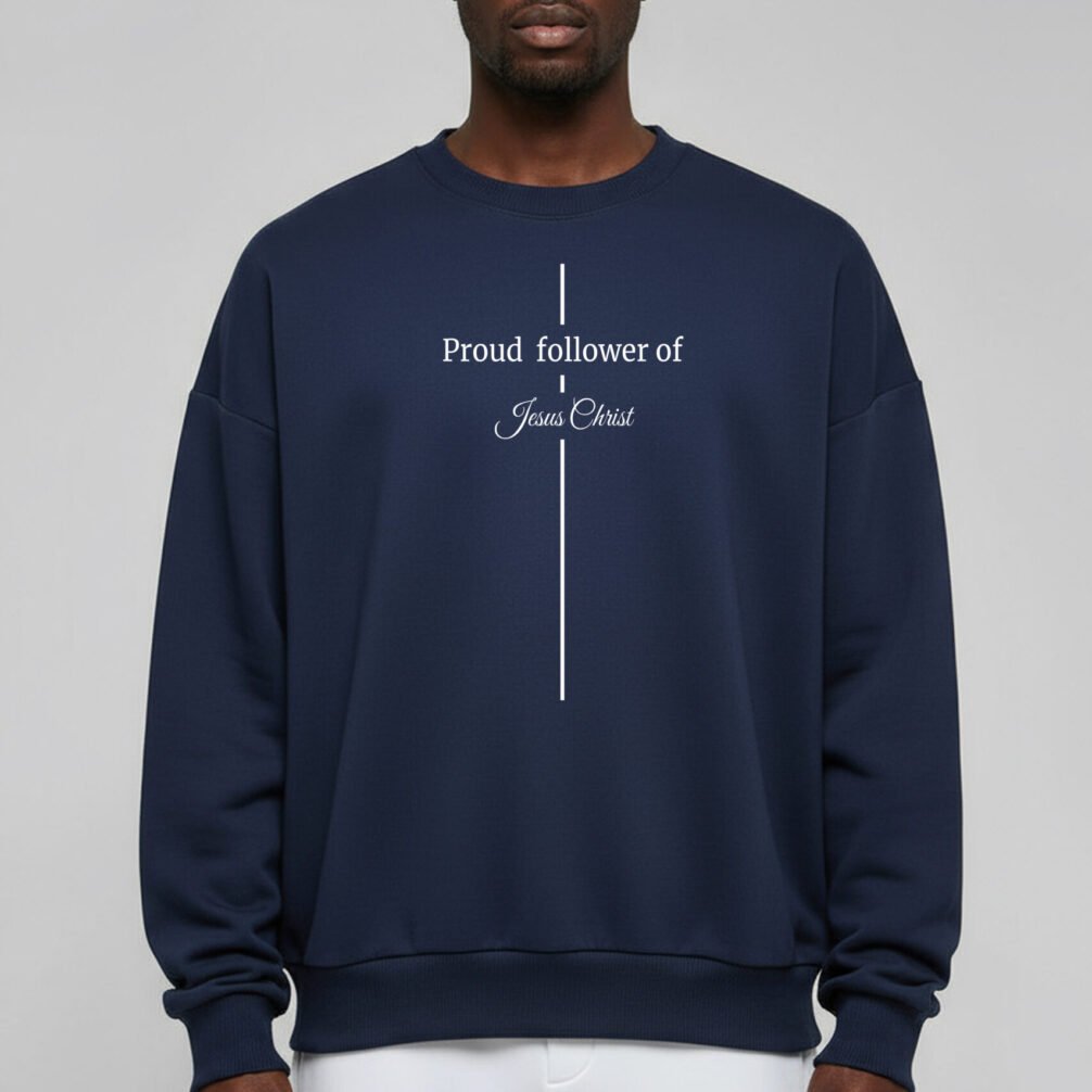 NavyBlue MyProudJesus Sweatshirt