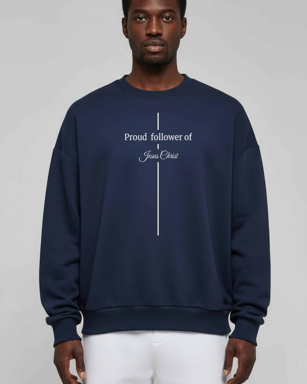 NavyBlue MyProudJesus Sweatshirt