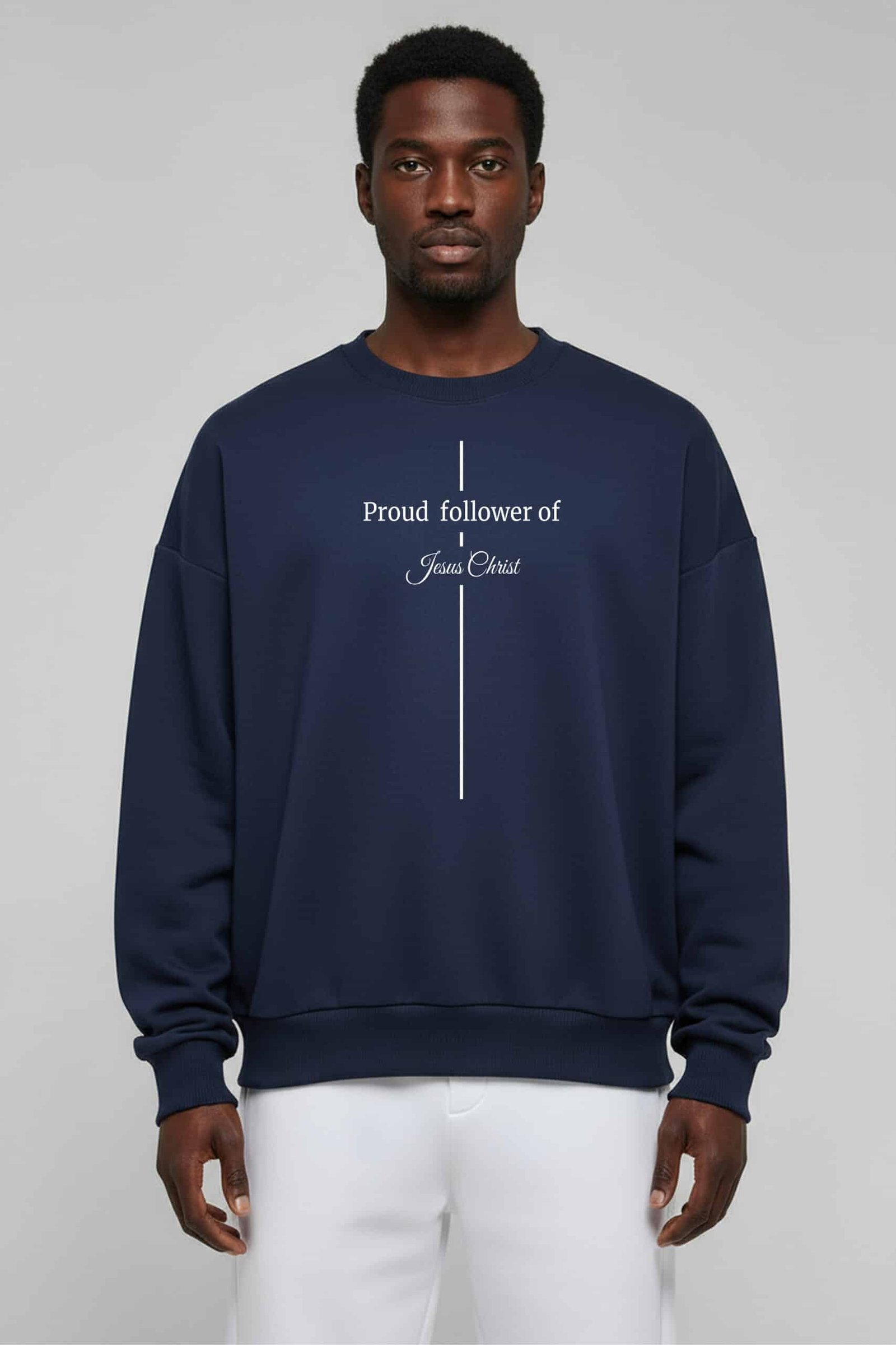 NavyBlue MyProudJesus Sweatshirt