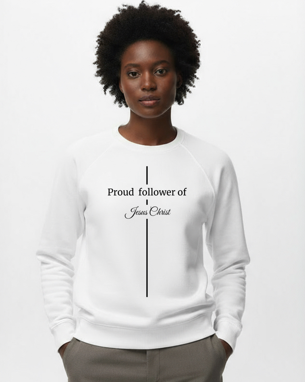 White MyProudJesus Sweatshirt