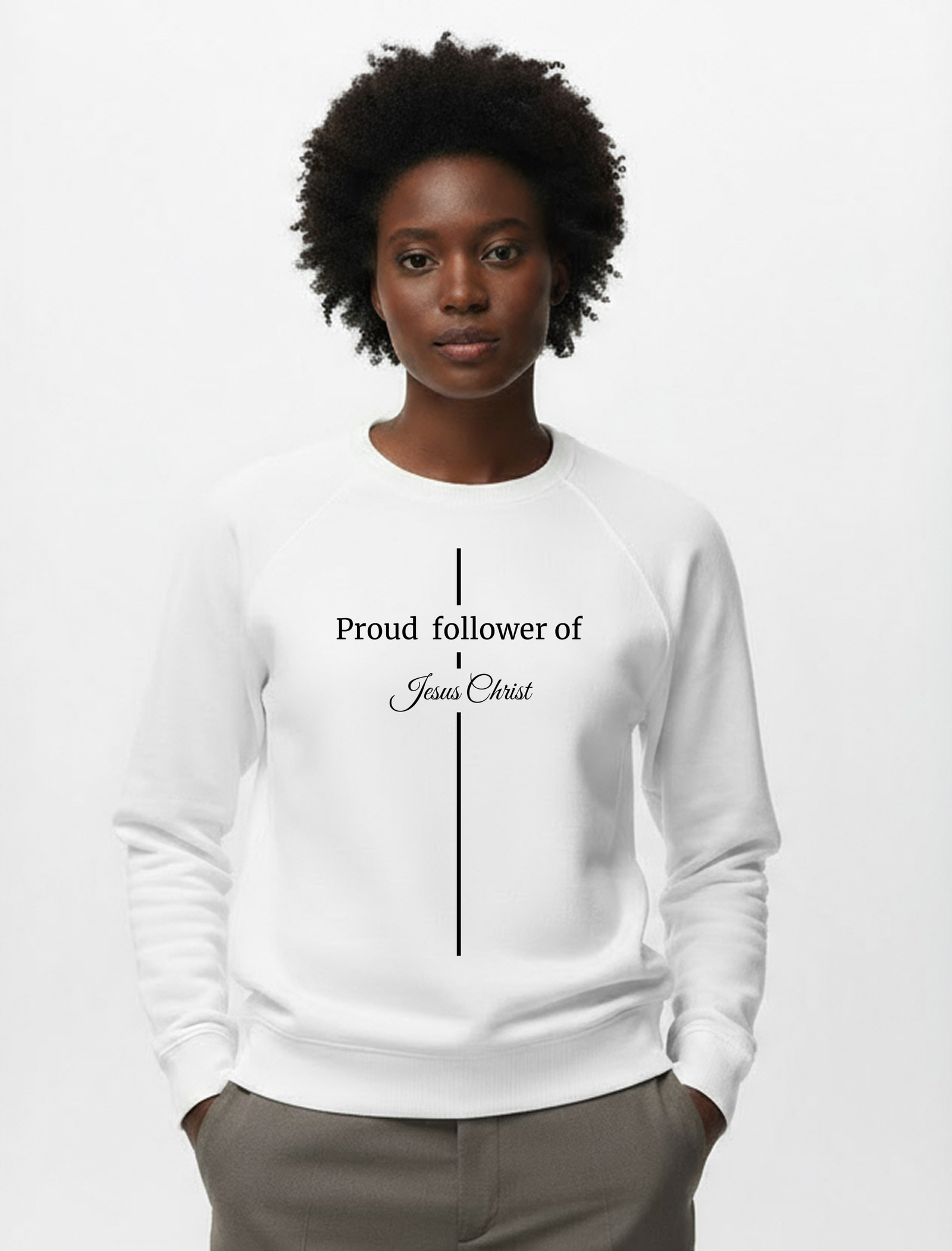 White MyProudJesus Sweatshirt